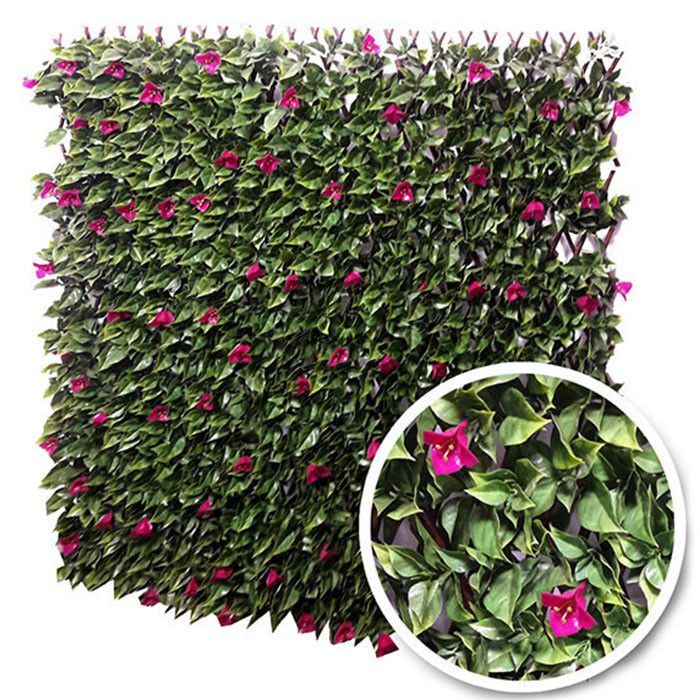 Treillis Extensible Feuilles imitation bougainvilliers 1m x 2m