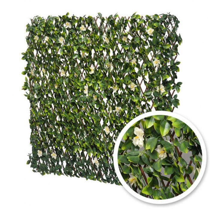 Treillis Extensible Feuilles imitation Jasmin - 1m x 2m Treillis Extensible Feuilles imitation Jasmin - 1m x 2m