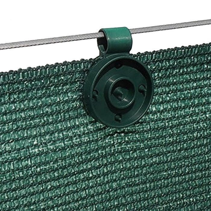 Clips de fixation pour brise vue vert foncé france green