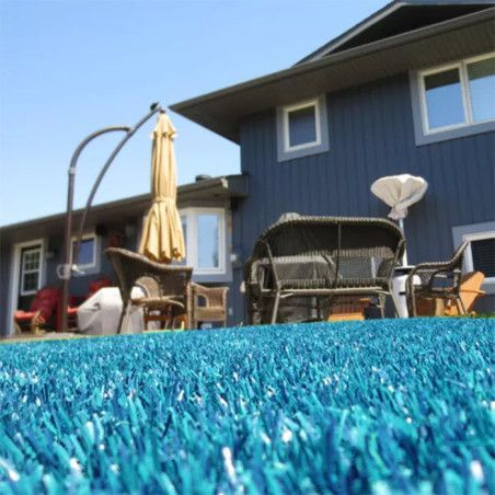 BLEU TURQUOISE 22mm Gazon Synthétique