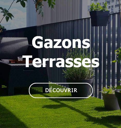 vente de pelouses synthétiques pour terrasses, balcons et toits-terrasses